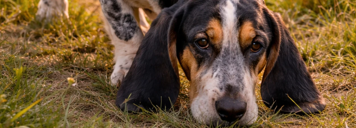 Basset Bleu de Gascogne dans la nature