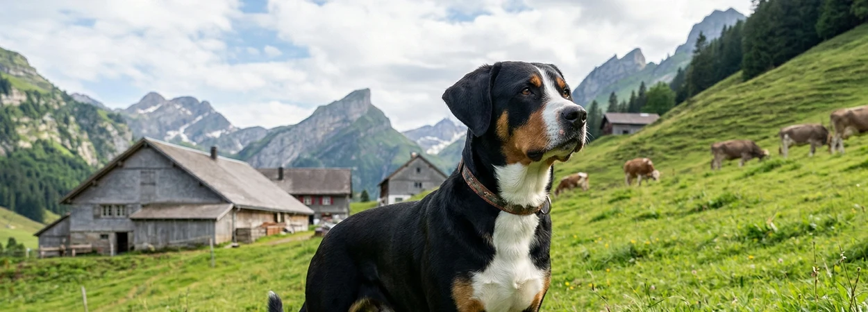 Bouvier Appenzellois dans la nature