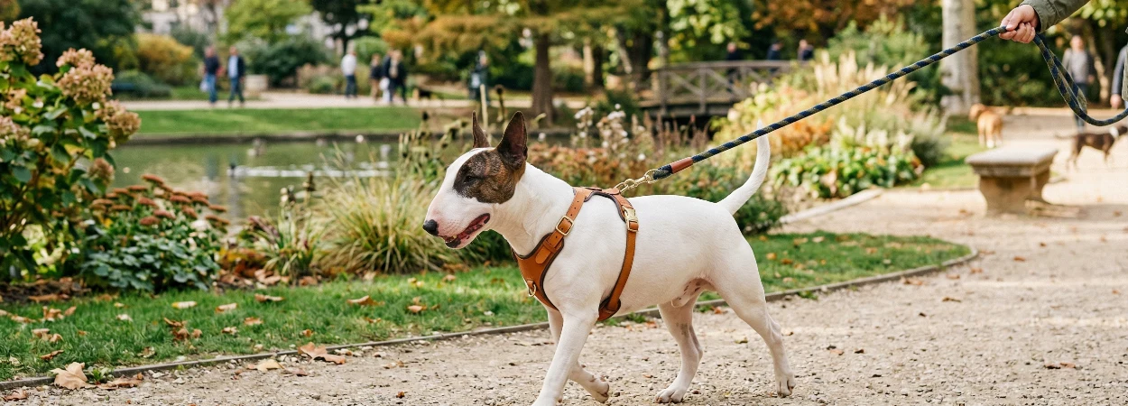 Bull Terrier Miniature dans la nature