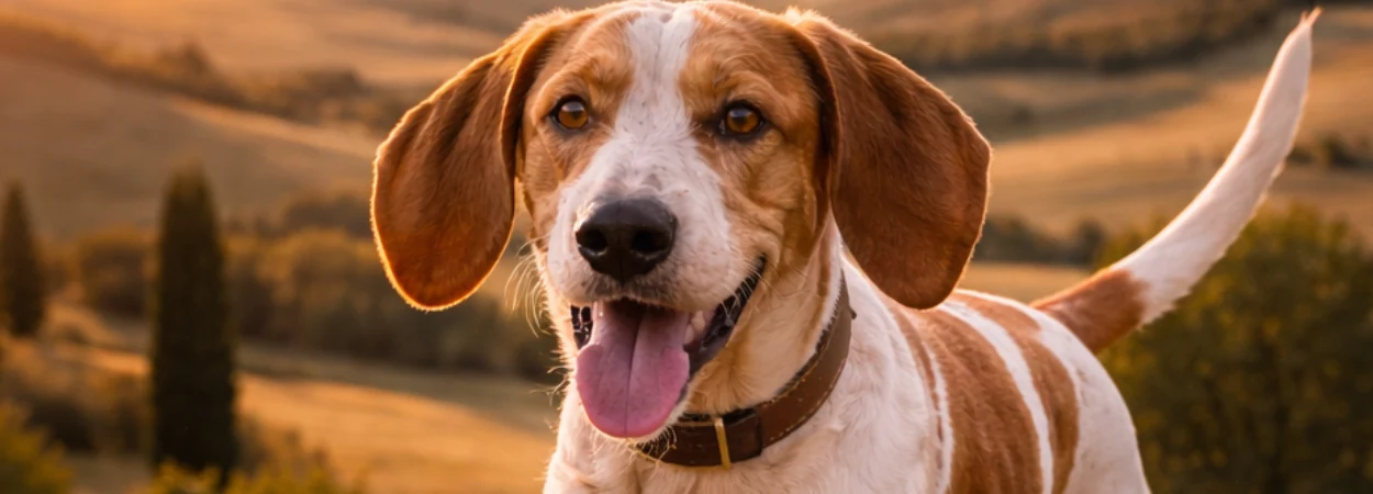 Chien Courant Italien à Poil Ras dans la nature