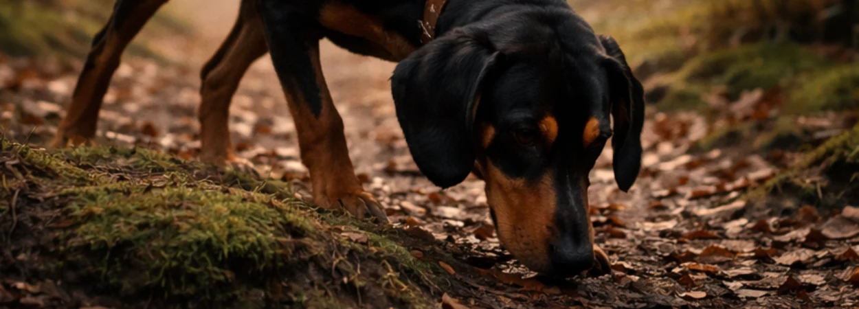 Chien Courant Slovaque dans la nature