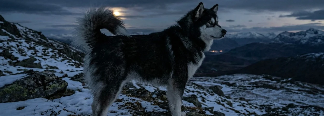 Chien du Groenland dans la nature