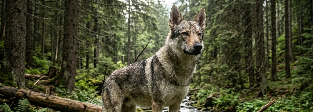 Chien Loup Tchécoslovaque dans la nature