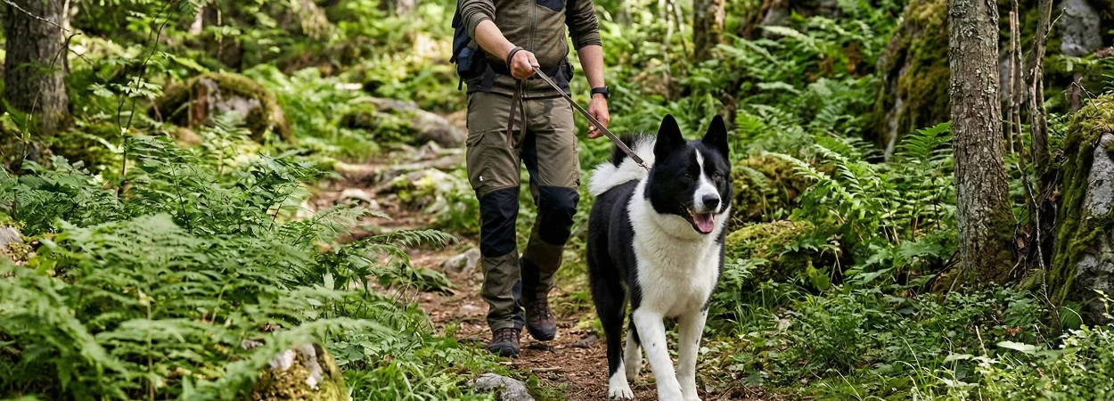 Chien d'Ours de Carélie dans la nature