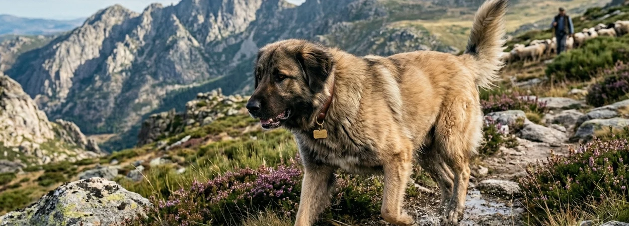 Chien de la Serra da Estrela dans la nature