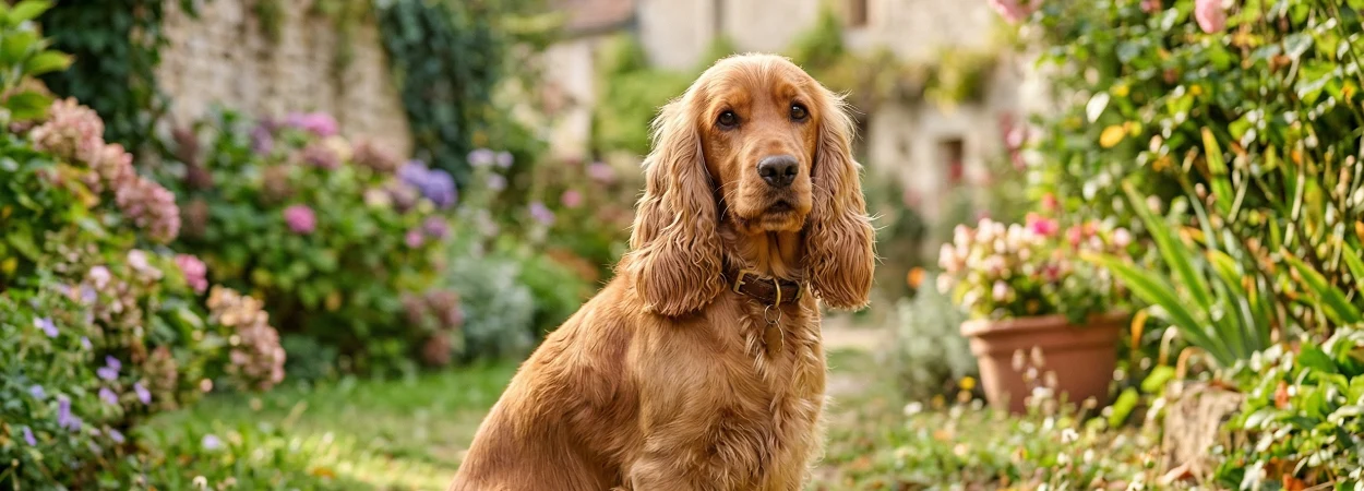 Cocker Spaniel Anglais dans la nature
