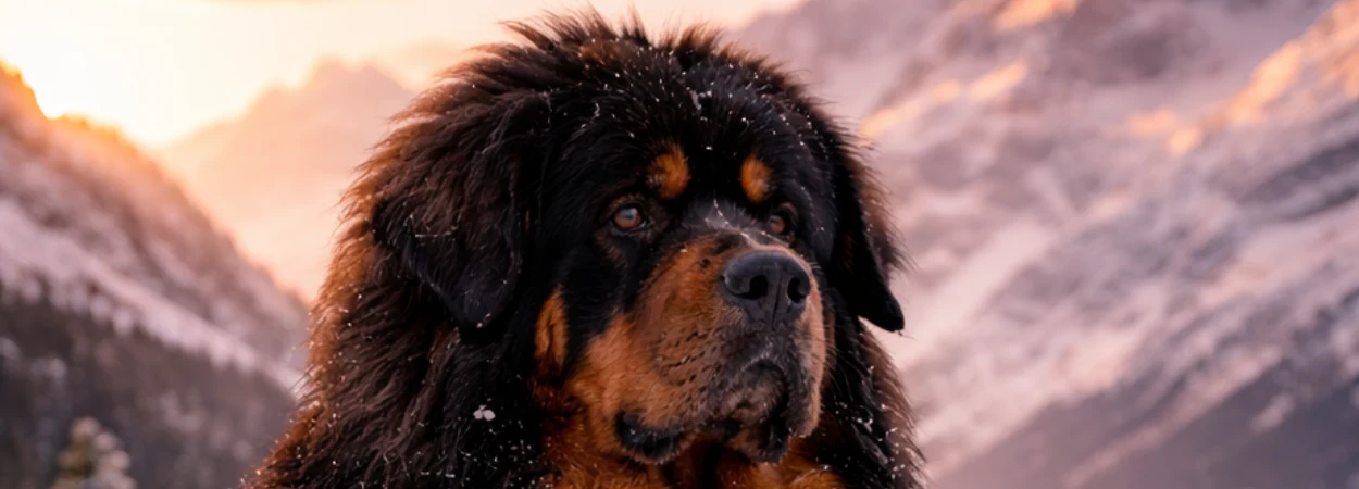 Dogue du Tibet dans la nature
