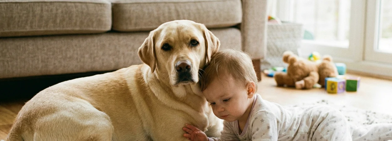 Labrador Retriever dans la nature