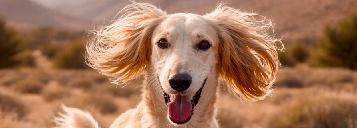 Saluki dans la nature