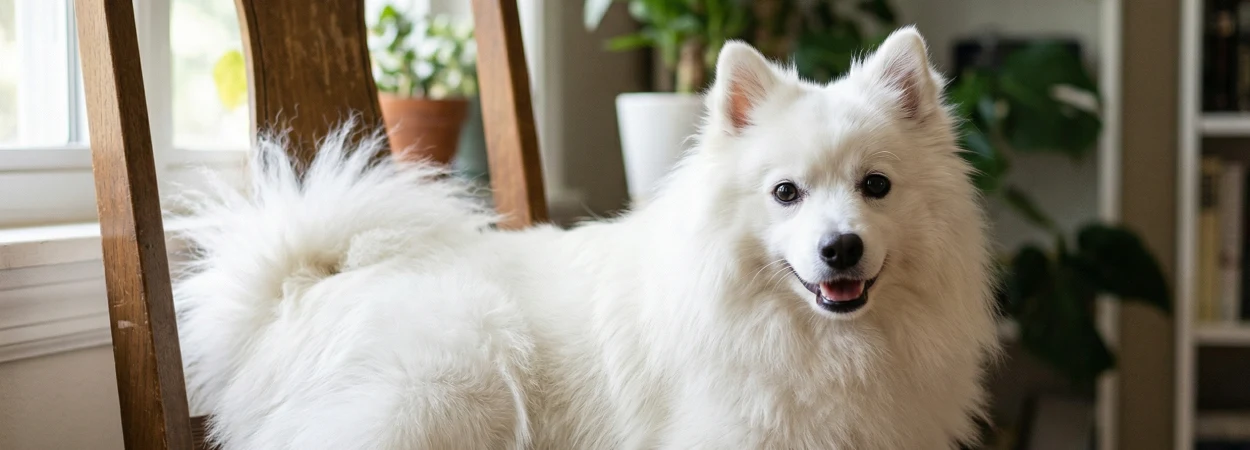 Spitz Japonais dans la nature