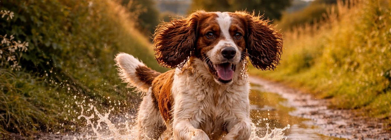 Springer Spaniel Anglais dans la nature