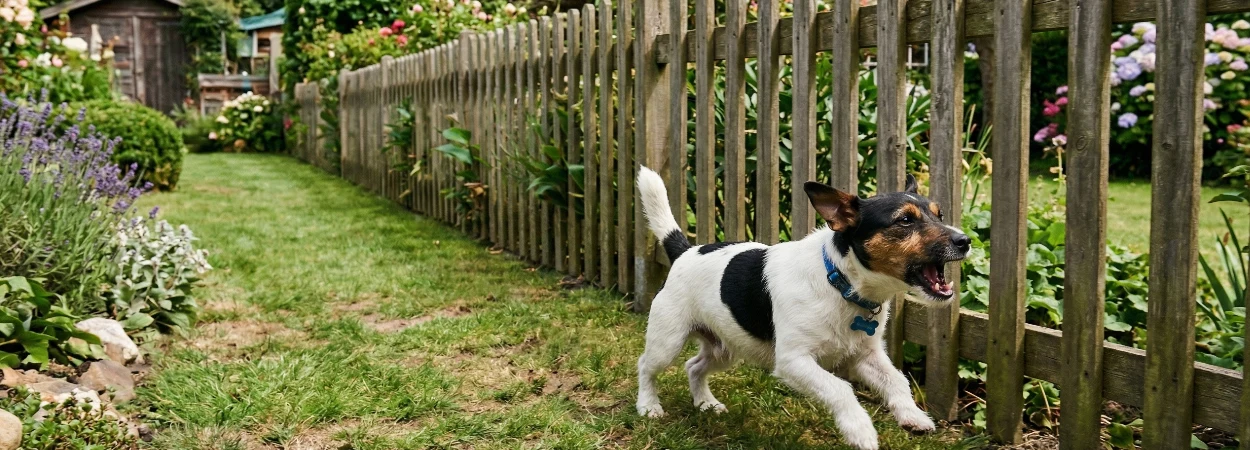 Terrier Jack Russell dans la nature