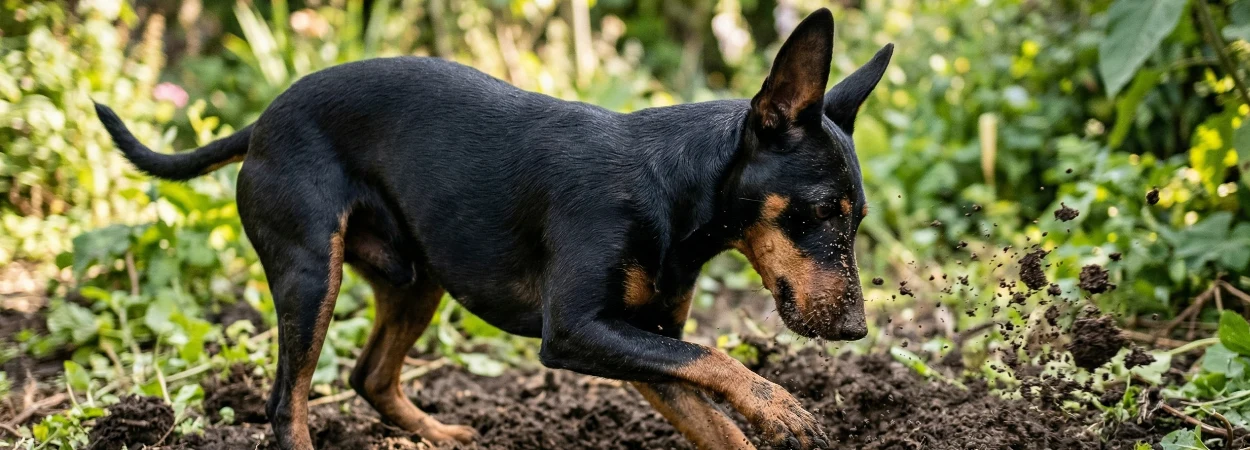 Terrier de Manchester dans la nature
